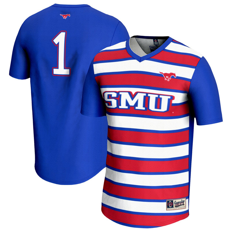 #1 SMU Mustangs GameDay Greats Lightweight Soccer Fashion Jersey - Royal