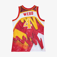 Atlanta Hawks Mitchell & Ness Spud Webb 1986 Hyper Hoops Swingman Jersey - Red