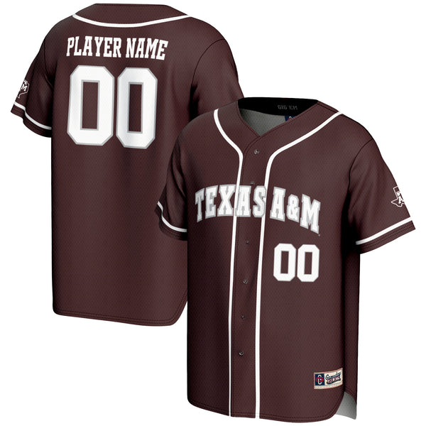 Texas A&M Aggies GameDay Greats NIL Pick-A-Player Lightweight Baseball Jersey - Maroon