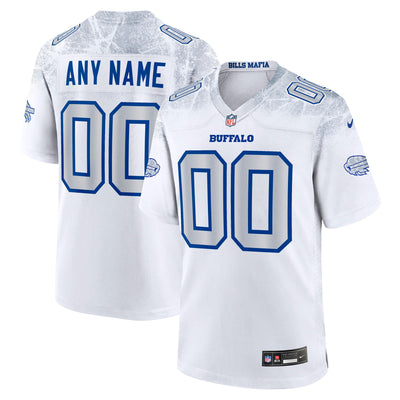 Buffalo Bills Nike White 2025 Rivalries Collection Custom Game Jersey