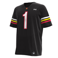 #1 Maryland Terrapins Under Armour Replica Football Jersey - Black