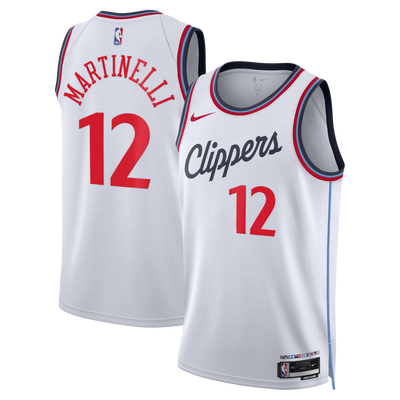 Los Angeles Clippers Nike Replica Association Edition Swingman Jersey - White - Nick Martinelli