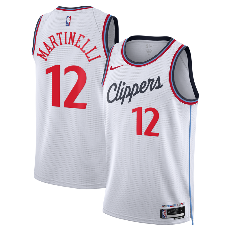 Los Angeles Clippers Nike Replica Association Edition Swingman Jersey - White - Nick Martinelli