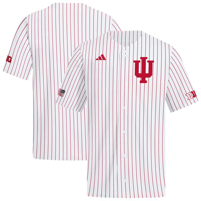 Indiana Hoosiers adidas Home Replica Baseball Jersey - White
