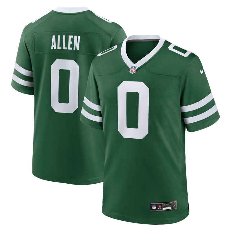 New York Jets Braelon Allen Nike Legacy Green Game Jersey