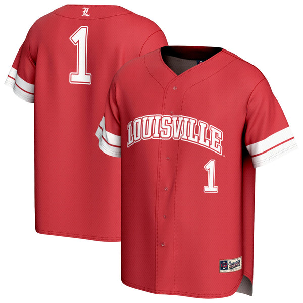 #1 Louisville Cardinals GameDay Greats Lightweight Collegiate Baseball Fashion Jersey - Red