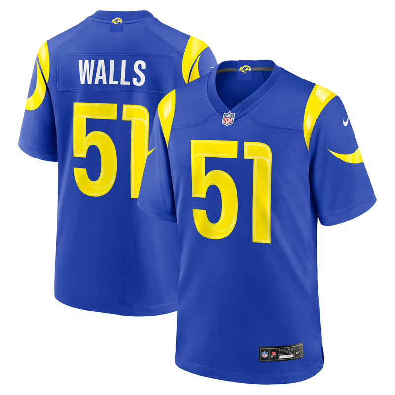 Los Angeles Rams Eddie Walls III Nike Royal Game Jersey