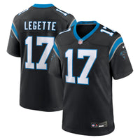 Carolina Panthers Xavier Legette Nike Black Team Game Player Jersey