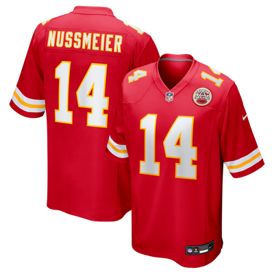Kansas City Chiefs Garrett Nussmeier Nike Red Game Jersey
