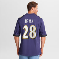 Baltimore Ravens Taven Bryan Nike Purple Team Game Jersey