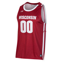 Wisconsin Badgers Under Armour Custom Alternate Basketball Jersey - Red