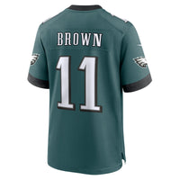 Philadelphia Eagles A.J. Brown Nike Midnight Green Team Game Jersey
