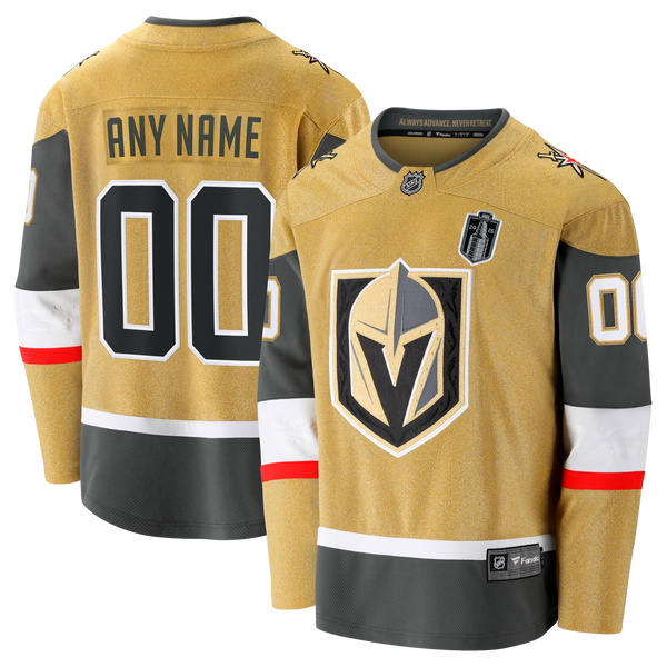 Vegas Golden Knights Fanatics Gold 2026 Stanley Cup Final Breakaway Custom Jersey
