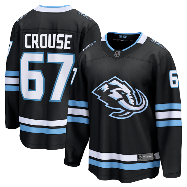 Utah Mammoth Lawson Crouse Fanatics Black Home Breakaway Player Jersey