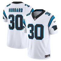 Carolina Panthers Chuba Hubbard Nike White Vapor F.U.S.E. Limited Jersey