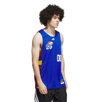 #00 Kansas Jayhawks adidas Black History Month Basketball Jersey - Royal/Red