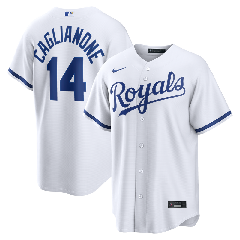 Kansas City Royals Jac Caglianone Nike White Home Replica Jersey