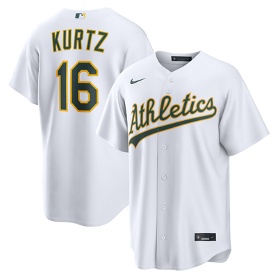 Athletics Nick Kurtz Nike White Home Replica Jersey