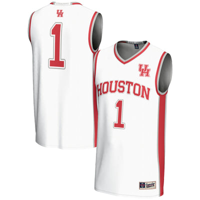 #1 Houston Cougars GameDay Greats Lightweight Basketball Jersey - White