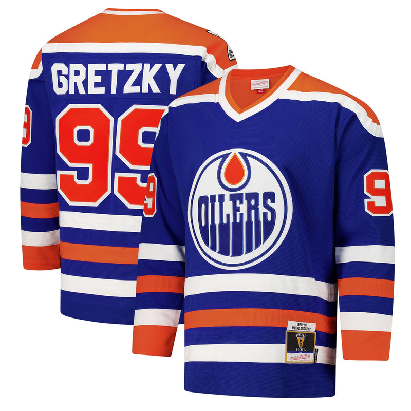 Edmonton Oilers Wayne Gretzky Royal 1979-80 Power Play Jersey