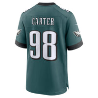 Philadelphia Eagles Jalen Carter Nike Midnight Green Team Game Jersey