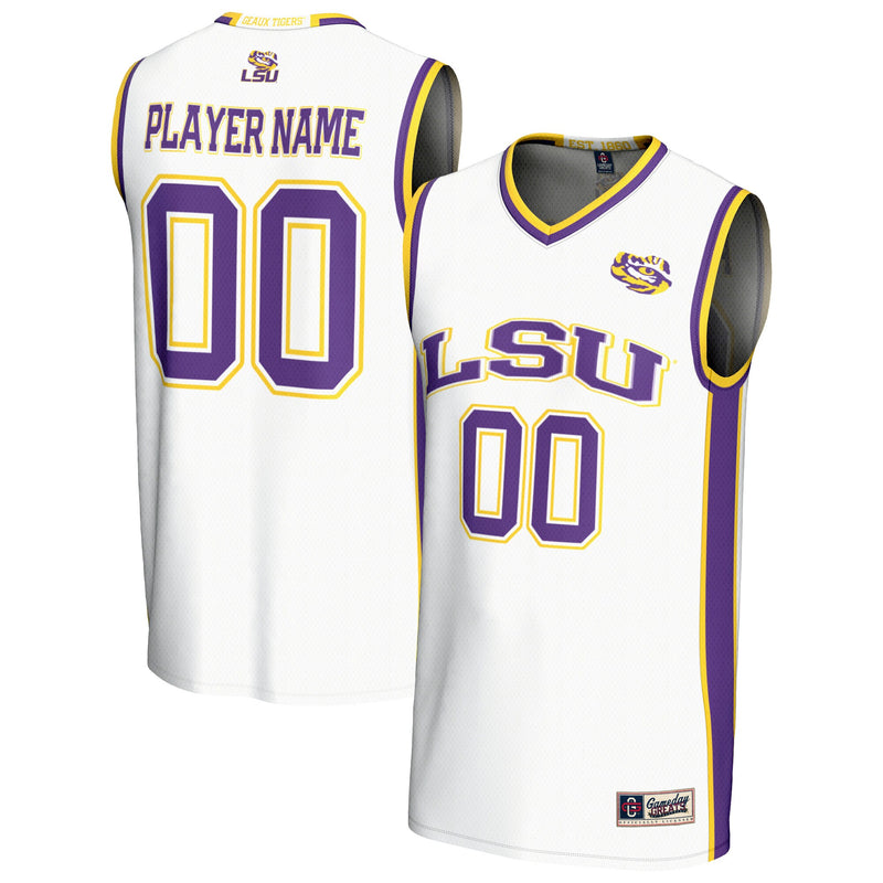 LSU Tigers GameDay Greats Lightweight Collegiate Basketball NIL Pick-A-Player Fashion Jersey - White