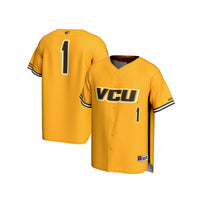 #1 VCU Rams GameDay Greats Lightweight Baseball Fashion Jersey - Gold