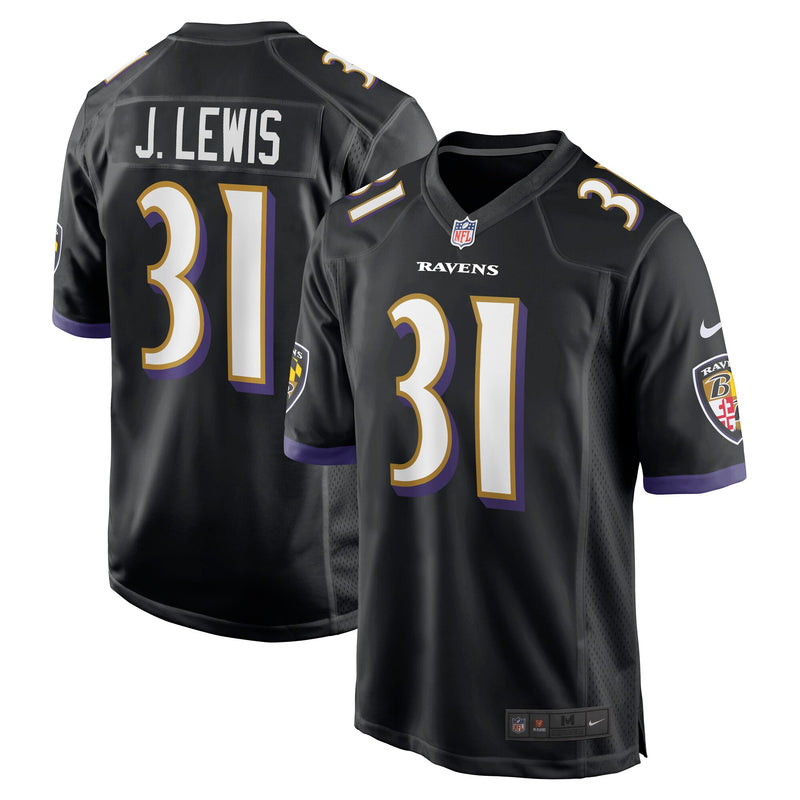 Baltimore Ravens Jamal Lewis Nike Black Retired Player Alternate Game Jersey