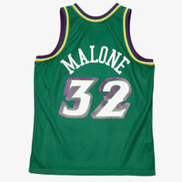 Utah Jazz Mitchell & Ness Karl Malone 1996 Reload Swingman Authentic Jersey - Green