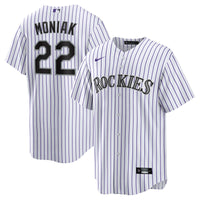 Colorado Rockies Mickey Moniak Nike White Home Replica Jersey