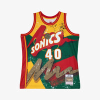 Seattle Supersonics Mitchell & Ness Shawn Kemp 1995 Hyper Hoops Swingman Jersey - Green