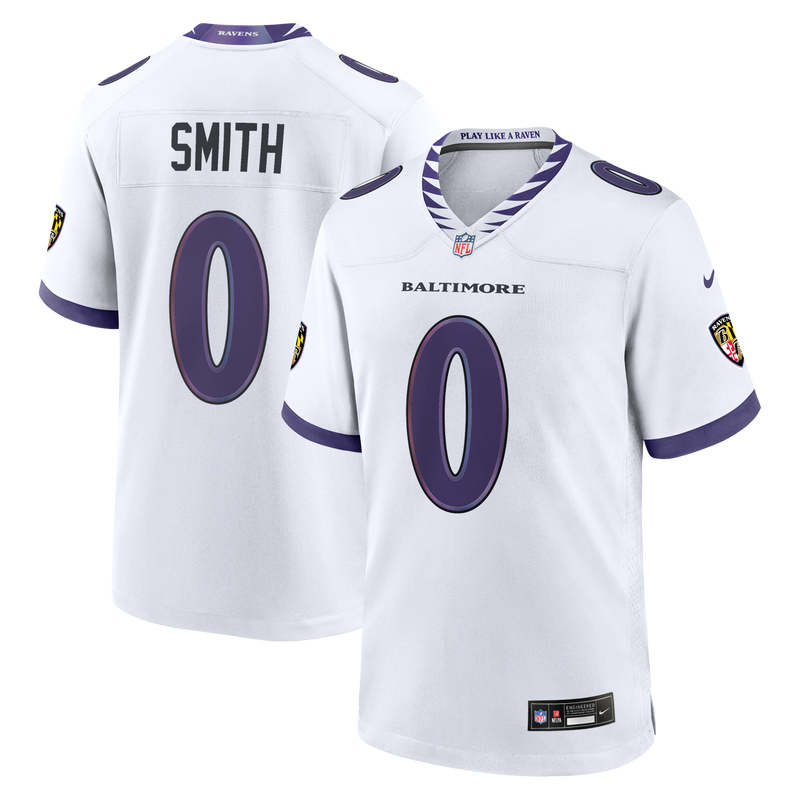 Baltimore Ravens Roquan Smith Nike White Game Jersey