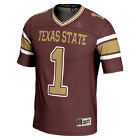 #1 Texas State Bobcats GameDay Greats Endzone Football Jersey - Maroon