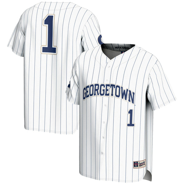 #1 Georgetown Hoyas GameDay Greats Lightweight Baseball Fashion Jersey - White