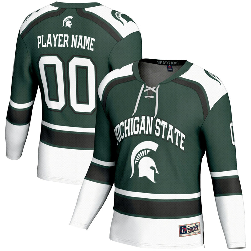 Michigan State Spartans GameDay Greats Ice Hockey NIL Pick-A-Player Jersey - Green