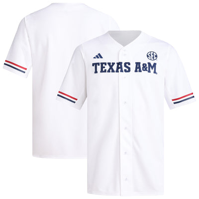 Texas A&M Aggies adidas Replica Baseball Jersey - White