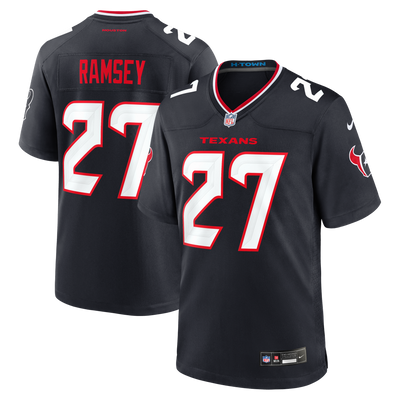 Houston Texans Kamari Ramsey Nike Navy Team Game Jersey