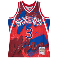 Philadelphia 76ers Hyper Hoops Swingman Jersey - Allen Iverson By Mitchell & Ness - Scarlett -