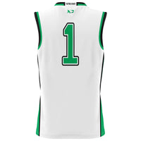 #1 North Dakota GameDay Greats Lightweight Basketball Fashion Jersey - White