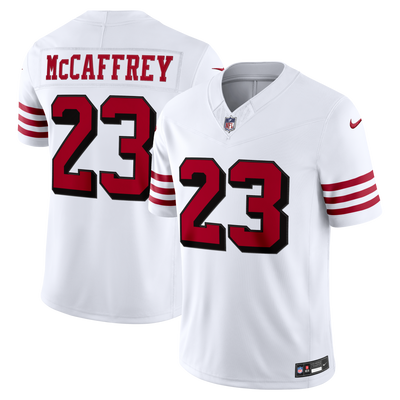 San Francisco 49ers Christian McCaffrey Nike White Alternate Vapor F.U.S.E. Stitched Limited Jersey