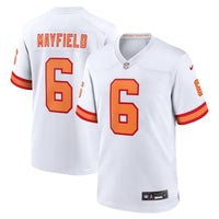 '76 Tampa Bay Buccaneers Baker Mayfield Nike White Player Game Jersey