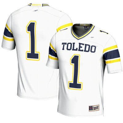 #1 Toledo Rockets GameDay Greats Endzone Football Jersey - White