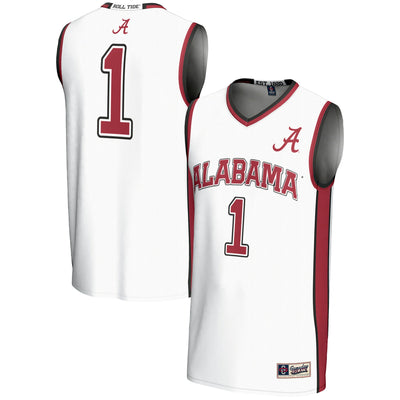 #1 Alabama Crimson Tide GameDay Greats Lightweight Basketball Jersey - White