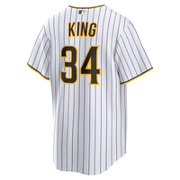 San Diego Padres Michael King Nike White Home Replica Jersey