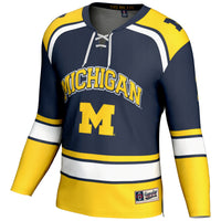 #1 Michigan Wolverines GameDay Greats Hockey Jersey - Navy