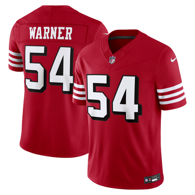 San Francisco 49ers Fred Warner Nike Scarlet Alternate Vapor F.U.S.E. Stitched Limited Jersey
