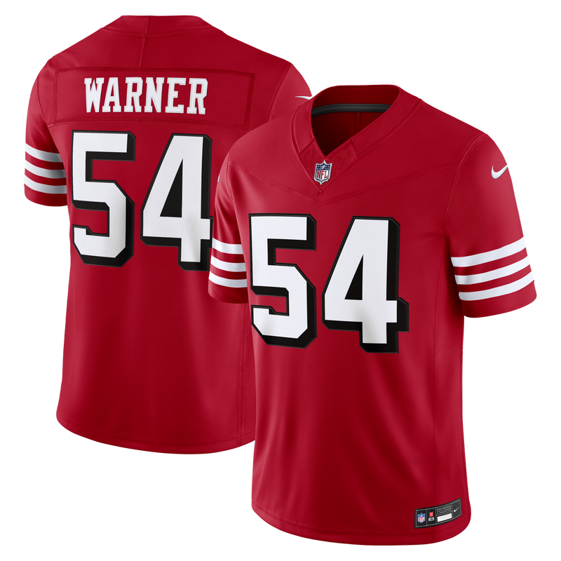 San Francisco 49ers Fred Warner Nike Scarlet Alternate Vapor F.U.S.E. Stitched Limited Jersey