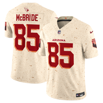 Arizona Cardinals Trey McBride Nike Natural 2025 Rivalries Collection Stitched Limited Jersey