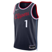 LA Clippers Nike Replica Icon Swingman Jersey - Navy - Keaton Wagler