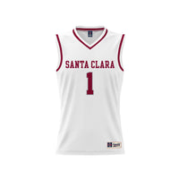#1 Santa Clara Broncos GameDay Greats Lightweight Collegiate Basketball Fashion Jersey - White